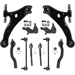 Detroit Axle - 10pc Front End Suspension Kit for 2007-2011 Toyota Camry 2 Lower Control Arms 2 Lower Ball Joints 4 Inner & Outer Tie Rods 2 Sway Bars 2008 2009 2010 Replacement in Saudi Arabia