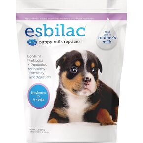 Pet-Ag Esbilac Puppy Milk Replacer Powder - 5 lb - Powdered Puppy Formula with Prebiotics, Probiotics & Vitamins for Puppies Newborn to Six Weeks Old - Easy to Digest in Kuwait