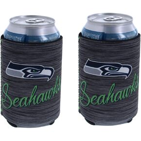Football Team Logo Can Holder Drink Coozie Beverage Insulator 2-Pack (Seattle (Seahawks) - Active Static) in Kuwait