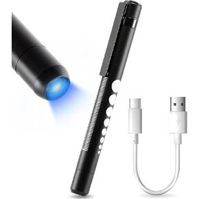 Jeemiter Upgraded Cobalt Blue LED Medical Penlight - for Corneal Injury, Tear Film, Contact Lens & Hirschberg Test Assessment | Essential Tool for Ophthalmologists, Doctors, Nurses in Clinical Exams in Kuwait