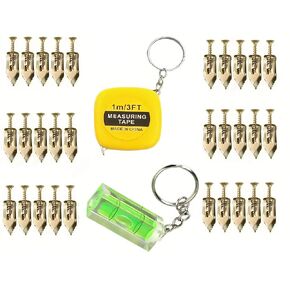 Self Drilling Drywall Anchors with Screws Kit - 62Pcs Heavy Duty Metal Expansion Bolt for Drywall, Includes 1m Tape Measure & Mini Level, No Drill Needed for TV, Shelf, Cabinets in Kuwait