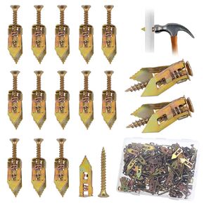 160 قطعة من مراسي الحوائط الجافة ذاتية الحفر مع مجموعة براغي، بدون مثقاب أو ثقوب في الحائط (80 قطعة من المراسي الفولاذية و80 قطعة من براغي الزنك) in Kuwait