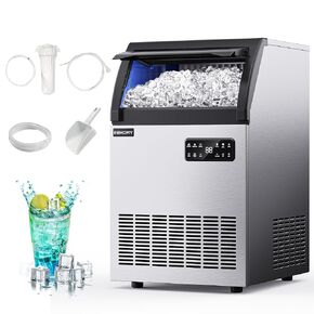 EUHOMY Commercial Ice Maker,350lbs/24H,Stainless Steel Under Counter Ice Machine with Water Filter,44lbs Storage Capacity, 126 Cubes in 8-12 Mins, Freestanding Ice Machine for Home/Bar/Cafe/Restaurant in Kuwait