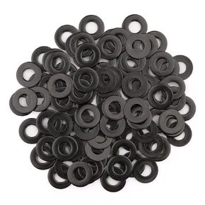 100PCS 1/4'' x 5/8'' SAE Black Flat Washers 304 Stainless Steel Universal Flat Washer, 1.5mm Thick in Kuwait