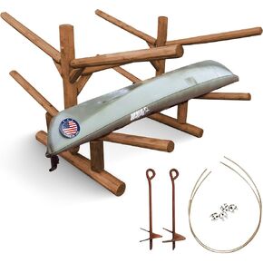 4-Place/Canoe Racks, Freestanding Surfboards Storage, Heavy Duty Storage Rack, Surfboard Stand, Canoe Paddles or SUP Storage Racks, SUP Boards - Canyon Brown + 15" Anchor Kit in Kuwait