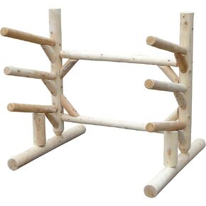 3-Place, One-Sided SUP Log Rack, Paddle Board Holder, Kayak Holder for Outside, Surfboard Stand, Paddle Boat Storage, Freestanding for Kayaks SUP Boards - Natural in Kuwait