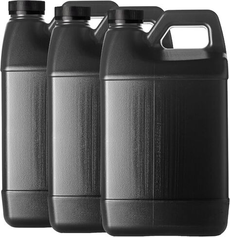 DMSOSTORE إبريق أسود سعة 1 جالون من البلاستيك الفارغ (HDPE) على طراز F | رقبة 38/400 مع غطاء مقاوم للأطفال (128 أونصة) (3 عبوات) in Kuwait