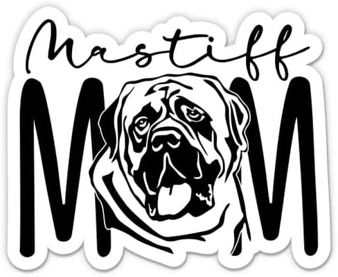 Mastiff Mom Stickers - 2 Pack - Waterproof Vinyl for Car, Phone, Water Bottle, Laptop - Mastiff Dog Decals (2-Pack) in Saudi Arabia