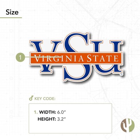 ملصق جامعة ولاية فرجينيا صبار الصحراء أحصنة طروادة VSU VState ملصق حائط من الفينيل‏ للكمبيوتر المحمول زجاجة مياه سجل قصاصات السيارة (IND 00004) in Kuwait