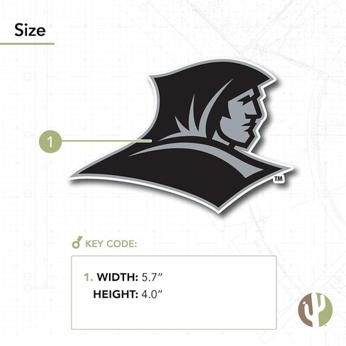 ملصق كلية صبار الصحراء بروفيدنس فريرز ملصق حائط من الفينيل‏ للكمبيوتر المحمول وزجاجة مياه وقصاصات السيارة (IND 1) in Kuwait