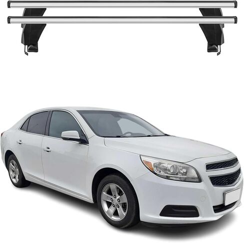 OMAC Smooth Roof Racks Cross Bars Carrier for Chevrolet Malibu 2016-2025 Black 2Pcs in Kuwait