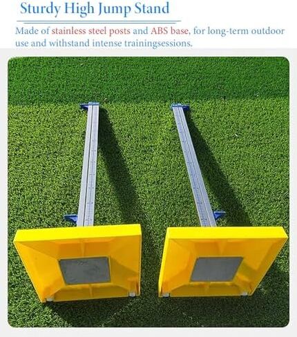 Stainless Steel High Jump Standards Stand, Moveable High School Jumping Training Equipment, ABS Base High Jump Tester in Kuwait