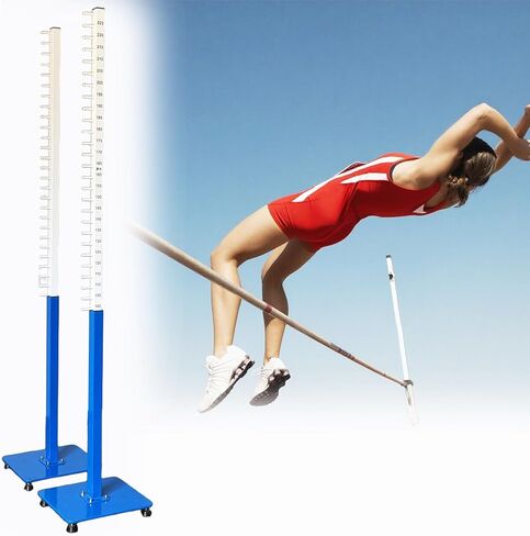 Pro High Jump Stands 1' - 7.4' Adjustable, Heavy-Duty Iron Athletics Standards, Ideal for School Training & Competitions, Accurate Measurement Tool for Jumping Perf in Saudi Arabia