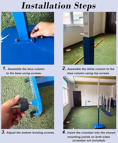 Pro High Jump Stands 1' - 7.4' Adjustable, Heavy-Duty Iron Athletics Standards, Ideal for School Training & Competitions, Accurate Measurement Tool for Jumping Perf in Saudi Arabia