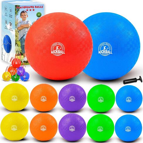 مجموعة الركل 8.5 بوصة ، و Dodgeballs 6 حزمة ، وكرات ملعب للأطفال والكبار ، وتشمل الكرات النطاطات ضخ ومخزين ، وكرة اليد للألعاب الخارجية والداخلية ، والبنين والبنات مع صندوق الهدايا in Kuwait