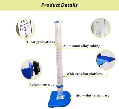 Track & Field Jumping Equipment Stand, Competition High Jump Standards w/Moveable Base, Sports Day/Gym Class Jumping Training Posts in Kuwait