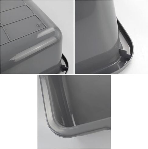 4 عبوات من أحواض الحافلات البلاستيكية الكبيرة سعة 32 لترًا، صندوق صينية الحافلات التجارية، رمادي in Kuwait