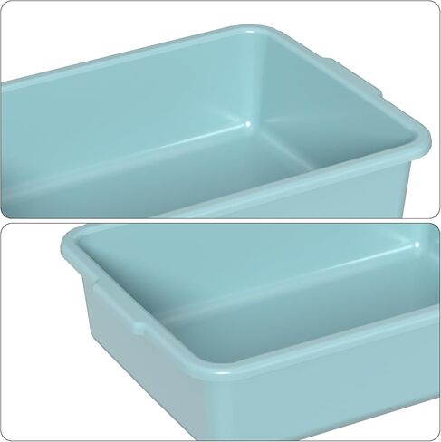 أحواض حافلة بلاستيكية سعة 8 لتر، صناديق حافلة تجارية بلاستيكية، أخضر نعناعي، 5 عبوات in Kuwait