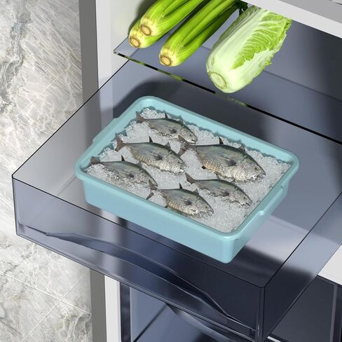 أحواض حافلة بلاستيكية سعة 8 لتر، صناديق حافلة تجارية بلاستيكية، أخضر نعناعي، 5 عبوات in Kuwait