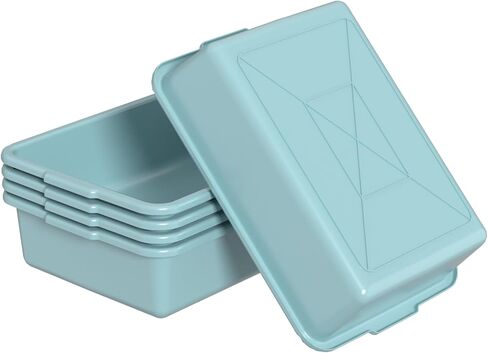 أحواض حافلة بلاستيكية سعة 8 لتر، صناديق حافلة تجارية بلاستيكية، أخضر نعناعي، 5 عبوات in Kuwait