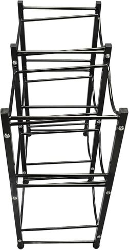 generic 3-Tier 2-Row Water Bottle Storage Rack, Carbon Steel Organizer Stand for 6 Large Bottles - Space-Saving Holder for Kitchen Office Living Room in Saudi Arabia
