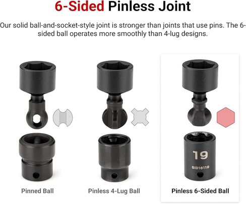 TEKTON 3/8 Inch Drive x 15 mm 6-Point Universal Joint Impact Socket | SID18115 in Saudi Arabia