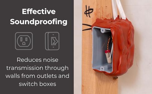 وسادات معجون عازلة للصوت للمخرج الصوتي - 7 بوصة × 7 بوصة (10 عبوات) - تقليل الضوضاء بالتقشير واللصق لصناديق العصابات، وصناديق التوصيل، ومفاتيح الإضاءة - سهلة التركيب، وتخميد الصوت للجدران والأسقف in Kuwait