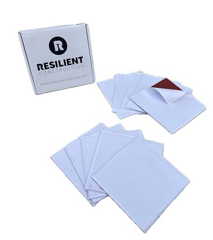 وسادات معجون عازلة للصوت للمخرج الصوتي - 7 بوصة × 7 بوصة (10 عبوات) - تقليل الضوضاء بالتقشير واللصق لصناديق العصابات، وصناديق التوصيل، ومفاتيح الإضاءة - سهلة التركيب، وتخميد الصوت للجدران والأسقف in Kuwait