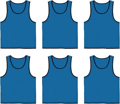 Pinnies Scrimmage Vests Set of 6 – Team Practice Mesh Jerseys for Soccer Basketball Training for Child Youth Adults in Saudi Arabia