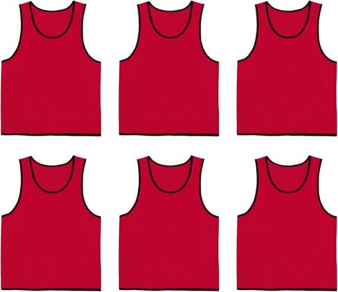 Pinnies Scrimmage Vests Set of 6 – Team Practice Mesh Jerseys for Soccer Basketball Training for Child Youth Adults in Saudi Arabia