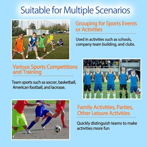 Pinnies Scrimmage Vests Set of 6 – Team Practice Mesh Jerseys for Soccer Basketball Training for Child Youth Adults in Saudi Arabia