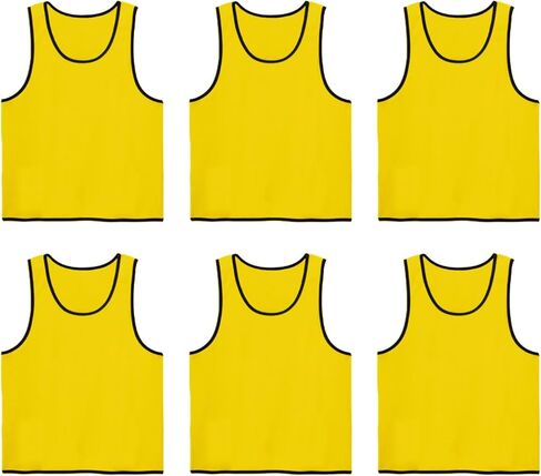 Pinnies Scrimmage Vests Set of 6 – Team Practice Mesh Jerseys for Soccer Basketball Training for Child Youth Adults in Saudi Arabia