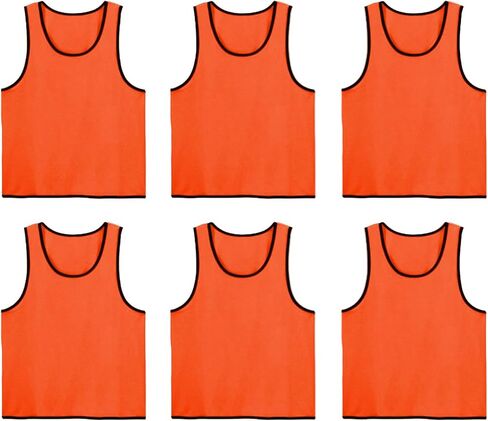 Pinnies Scrimmage Vests Set of 6 – Team Practice Mesh Jerseys for Soccer Basketball Training for Child Youth Adults in Saudi Arabia