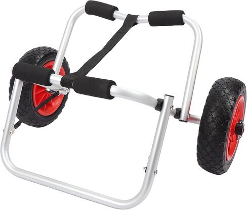 Focket Kayak Cart, 200lbs Load Capacity Heavy Duty All Terrain Foldable Canoe Trolley Detachable with Airless 10 Inch Solid Tires for Paddle Board Boat in Saudi Arabia