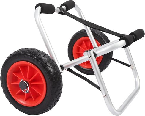 Focket Kayak Cart, 200lbs Load Capacity Heavy Duty All Terrain Foldable Canoe Trolley Detachable with Airless 10 Inch Solid Tires for Paddle Board Boat in Saudi Arabia