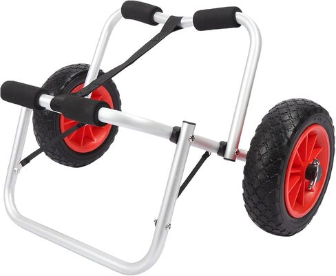 Focket Kayak Cart, 200lbs Load Capacity Heavy Duty All Terrain Foldable Canoe Trolley Detachable with Airless 10 Inch Solid Tires for Paddle Board Boat in Saudi Arabia