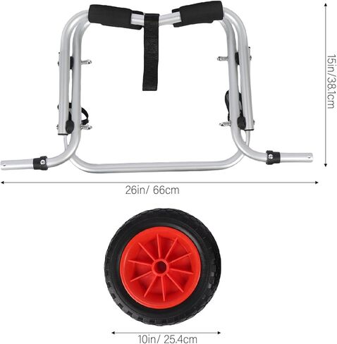 Focket Kayak Cart, 200lbs Load Capacity Heavy Duty All Terrain Foldable Canoe Trolley Detachable with Airless 10 Inch Solid Tires for Paddle Board Boat in Saudi Arabia