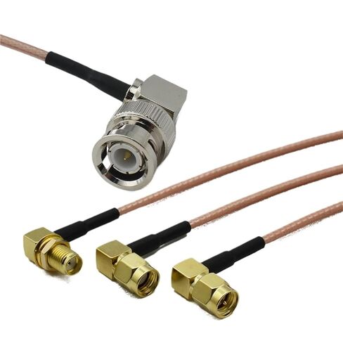 RG316 BNC Male to SMA Female 90 Right Angle Coax Jumper Pigtail Cable Crimp 1Pcs(Type 1,500CM) in Kuwait