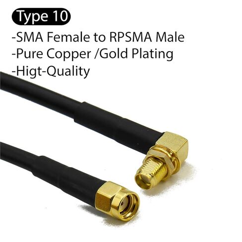 RG58 SMA Cable Male Female Straight Right Angle Extension Pigtail Adapter 1Pcs(Type 10,30CM) in Saudi Arabia