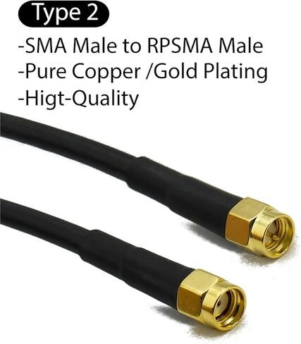 RG58 SMA Male Female 50ohm Coaaxial Cable Coax Assembly Extension Connector Adapter 1Pcs(Type 2) in Saudi Arabia