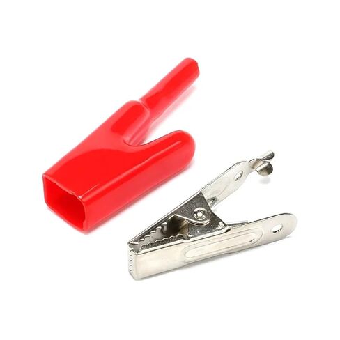 50A Red Black 73mm Crocodile Car Caravan Van Battery Test Lead Clips Connector Plugs Power 1Pcs(Red) in Saudi Arabia