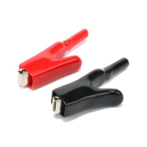 50A Red Black 73mm Crocodile Car Caravan Van Battery Test Lead Clips Connector Plugs Power 1Pcs(Red) in Saudi Arabia