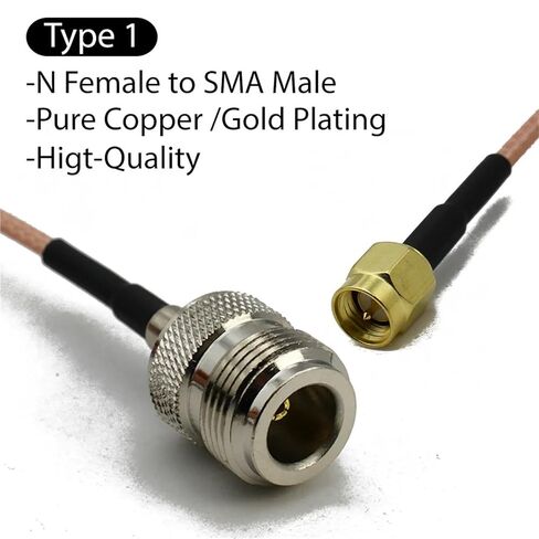 L16 N Female to SMA RPSMA Male Straight Coax Extension Jumper Pigtail RG316 Cable 1Pcs(Type 1,200CM) in Saudi Arabia
