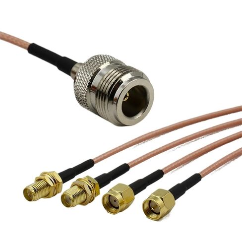 L16 N أنثى إلى SMA RPSMA ذكر مستقيم اقناع تمديد البلوز ضفيرة RG316 كابل 1 قطعة (نوع 1,200 سنتيمتر) in Kuwait