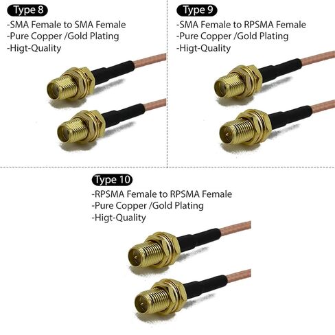 RG316 Cable SMA Male Female Connector Antenna Extension Jumper Pigtail Adapter 1Pcs(Type 7) in Saudi Arabia