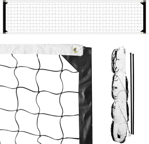 شبكة كرة طائرة بديلة شديدة التحمل في الهواء الطلق مع كابل فولاذي، شبكة كرة طائرة احترافية مقاس 32×3أقدام لشبكة كرة طائرة في الفناء الخلفي لحديقة حمام السباحة على الشاطئ (الشبكة فقط) in Kuwait