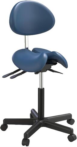 Saddle Stool Split Style Seat Chair Stool with Backrest Saddle Chairs for Hospital Laboratory Office Home(B) in Saudi Arabia