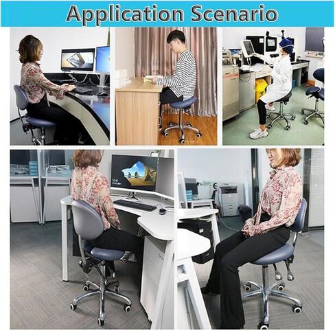 Saddle Stool Split Style Seat Chair Stool with Backrest Saddle Chairs for Hospital Laboratory Office Home(B) in Saudi Arabia