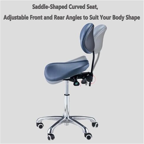 Saddle Stool Split Style Seat Chair Stool with Backrest Saddle Chairs for Hospital Laboratory Office Home(B) in Saudi Arabia