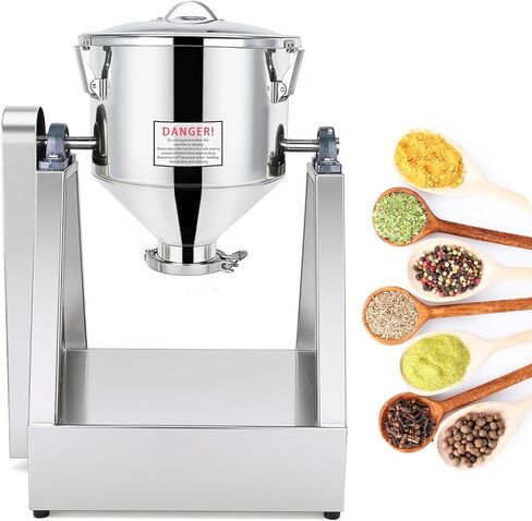 YUCHENGTECH 20L Lab مسحوق جاف خلاط آلة خلط الجسيمات خلاط مسحوق خلاط حبيبي للأغذية الكيميائية الطبية 0-33 دورة في الدقيقة (110 فولت، 20 لتر (5-10 كجم)) in Saudi Arabia